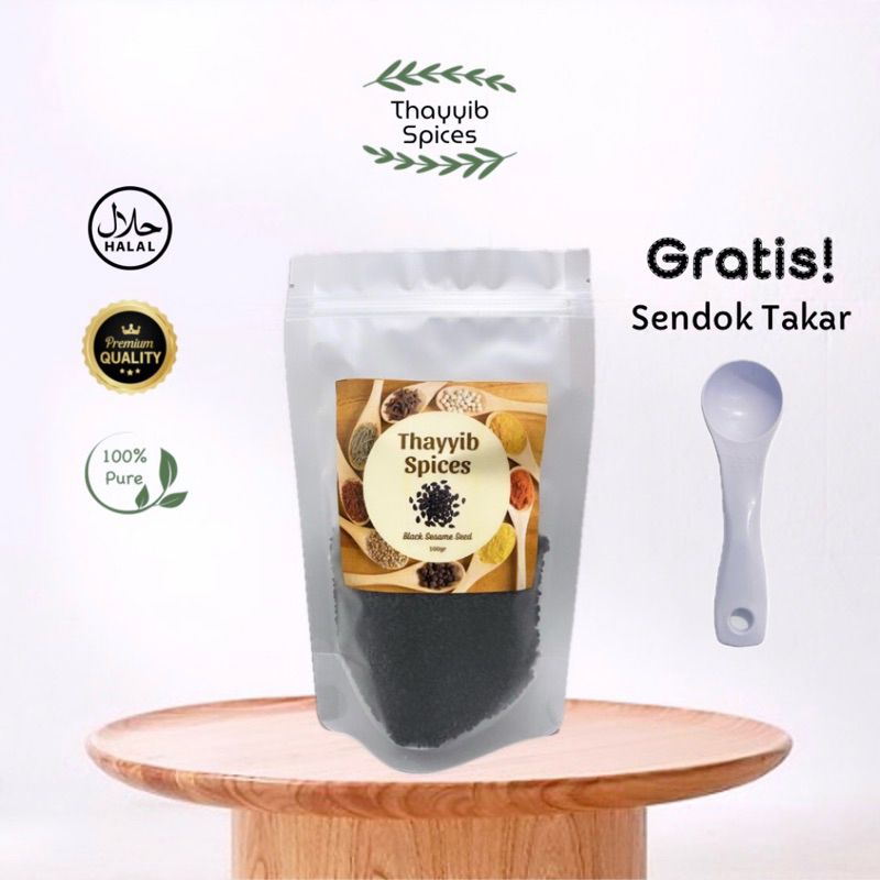 

Black Sesame Seed Biji Wijen Hitam 100gr 50gr 15gr Thayyib Spices