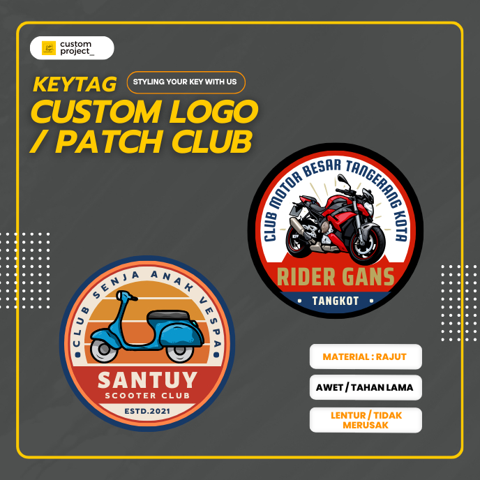 Custom Patch / Logo Club Motor Mobil Organisasi