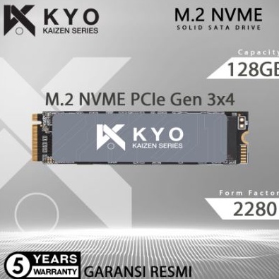 SSD NVME M2 128GB KYO KAIZEN SSD NVMe M2 PCIe Gen3 GARANSI RESMI k P7G7