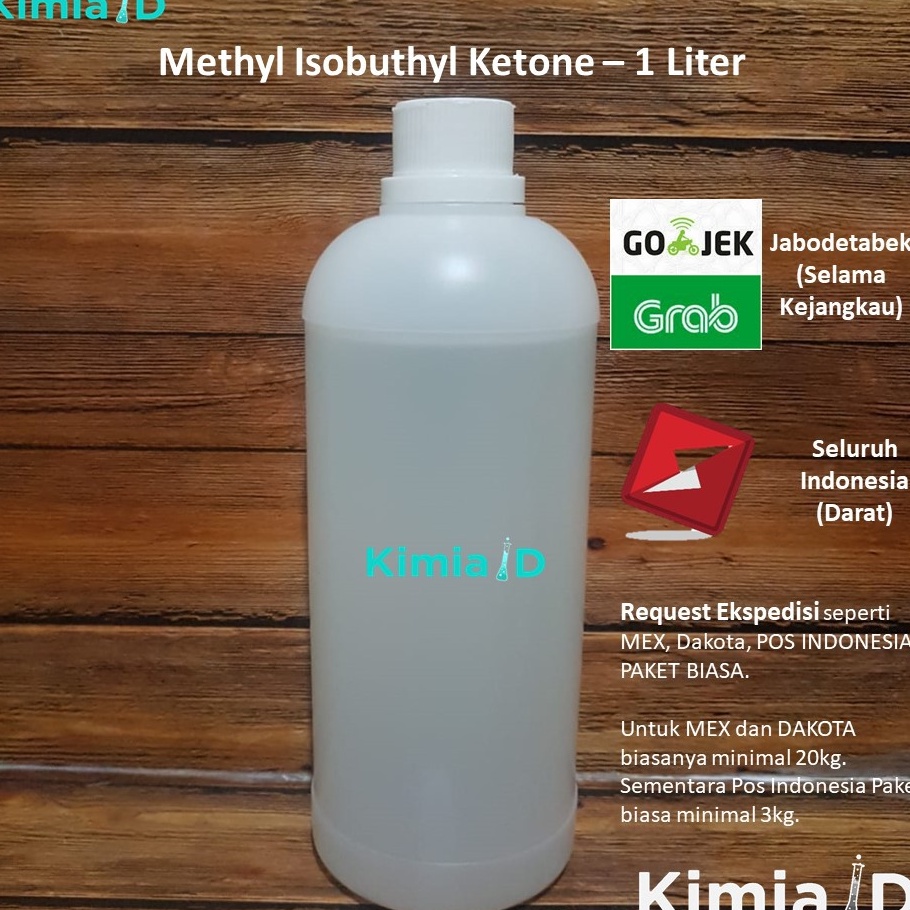 

KODE O8L4 Methyl Isobuthyl Ketone 1 Liter Thinner Solvent MIBK Cleaning Agent Pembersih Spidol