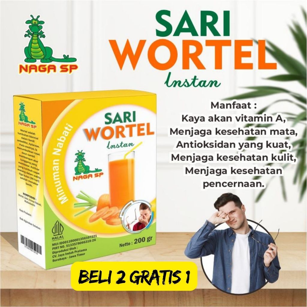 

Sari wortel Naga SP 200g menjaga mata dan kulitmu tetap sehat