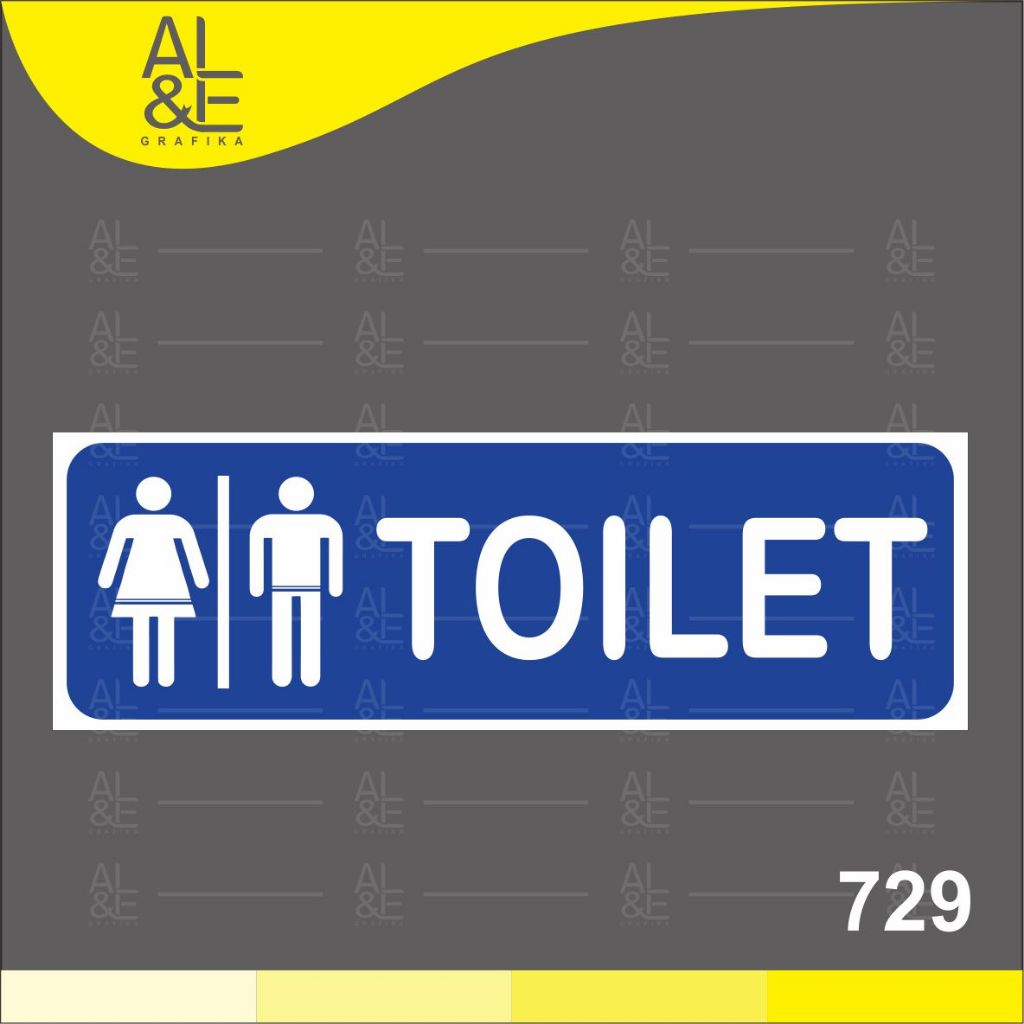 

729 - Stiker Toilet Pria dan Wanita, Sticker Vinyl, Premium dan Tahan Air