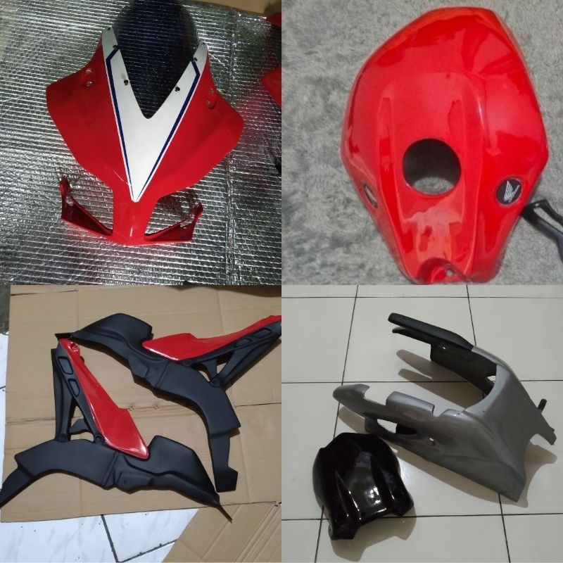 MODIFIKASI CBR 150 LOKAL K45 K45A FAIRING KEDOK DEPAN CBR 1000 COVER TANGKI DELTABOX DAN COVER ARM M