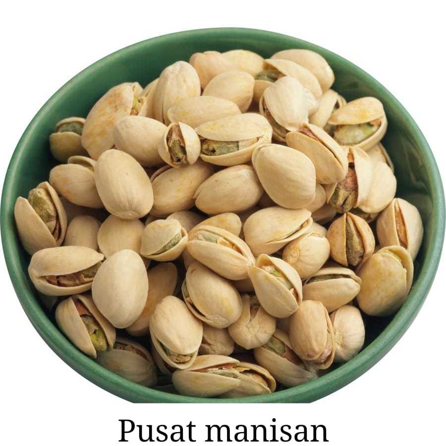 

PUSAT MANISAN Kacang Pistachio Matang PREMIUM Setengah Kiloan - Snack Pistacio 500 Gram