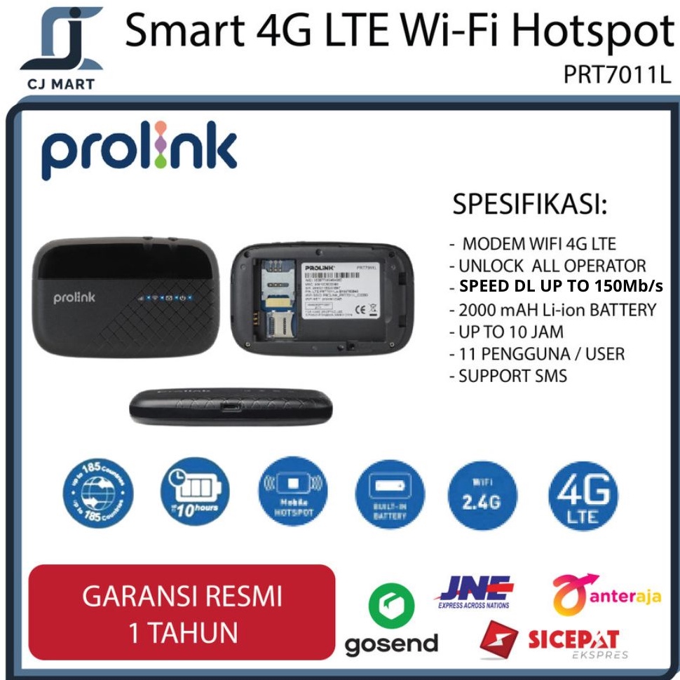 Modem Mifi PROLiNK PRT711L 4G LTE UNLOCK ALL OPERATOR g I5Y4