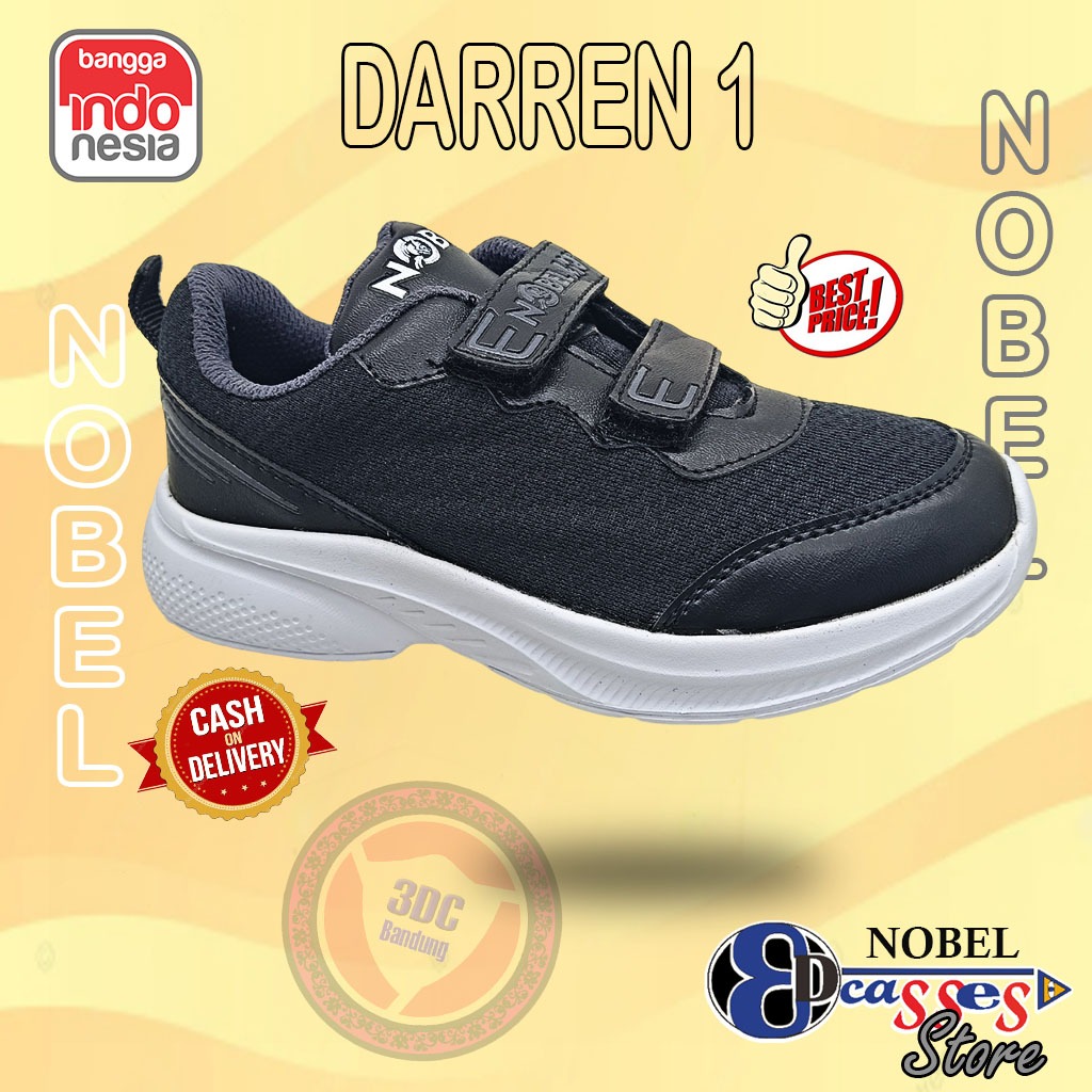 Nobel Darren 1 - Sepatu Sekolah Anak Casual Sneaker Original Nobel