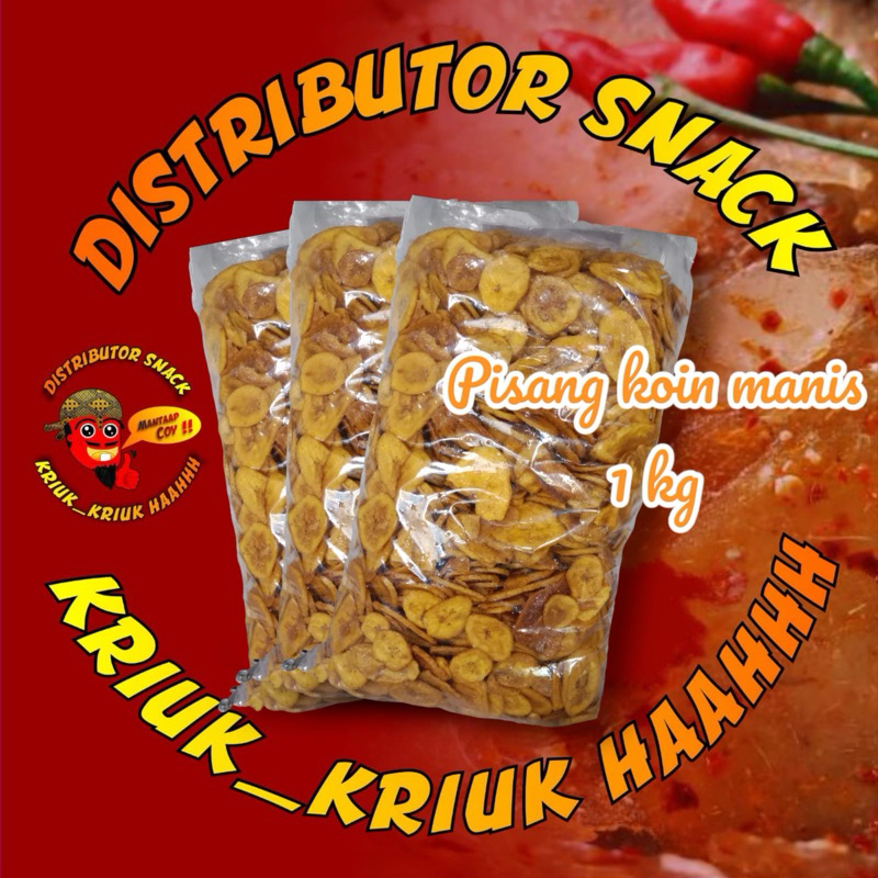 

Keripik pisang madu 1 kg / kripik pisang manis 1 kg