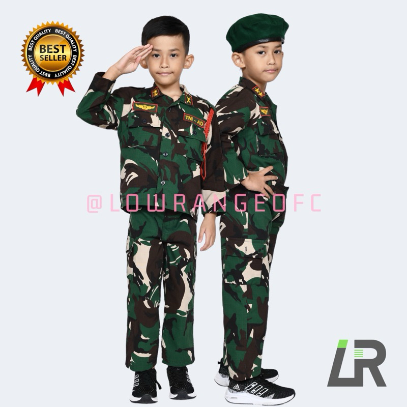 Baju TNI AD Anak / Seragam TNI AD Anak / Kostum TNI AD Anak / Setelan TNI AD Anak / TNI AD Karnaval