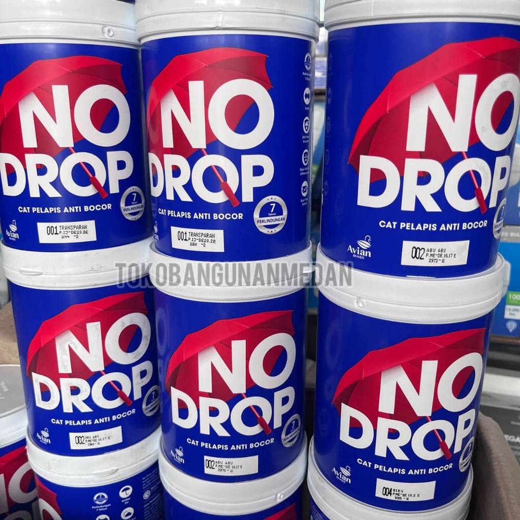 NO DROP 1 kg - Pelapis anti bocor warna lengkap putih abu transparan biru maroon