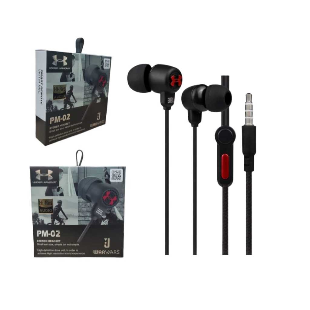 Handsfree PM-02 STEREO Headset PM02 STEREO MIC Earphone PM-02 MIC STEREO