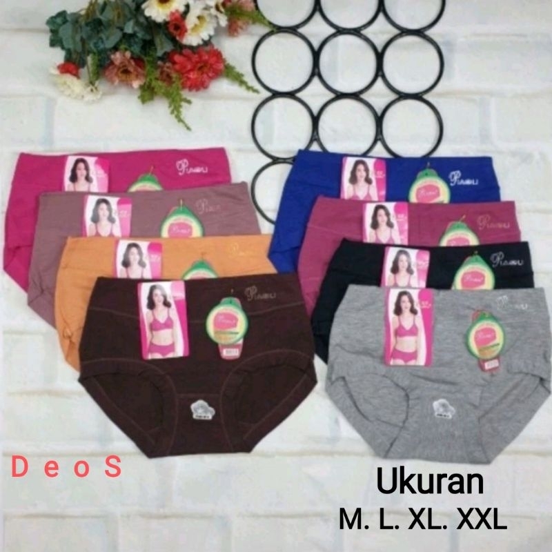 (6pcs) CELANA DALAM PIAOLI 1608/CD PIAOLI ORIGINAL SUPER SOFT