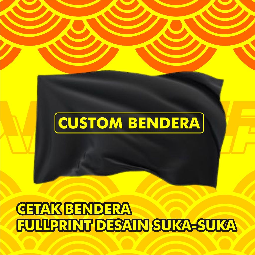 CETAK BENDERA KAIN SATIN DESAIN SUKA SUKA CUSTOM LOGO