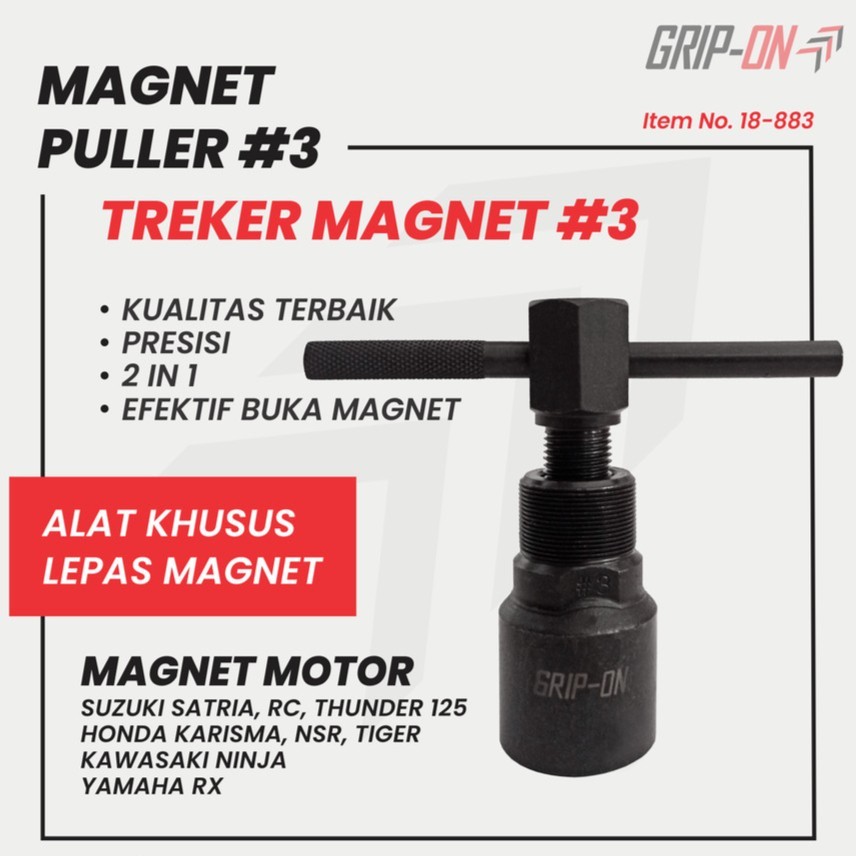 GRIP ON Magnet Puller #3 Treker Tracker Magnet No 3 HONDA YAMAHA SUZUKI KAWASAKI