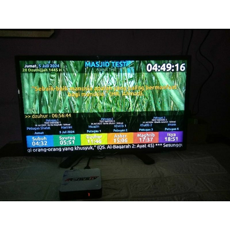 Jam Waktu Sholat TV Background Video mode Syuruq