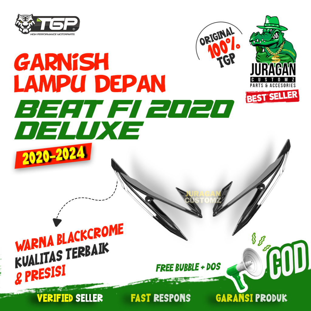 Garnish Lampu Beat FI ESP New 2020 2021 2022 2023 2024 Deluxe Street Aksesoris Variasi TGP