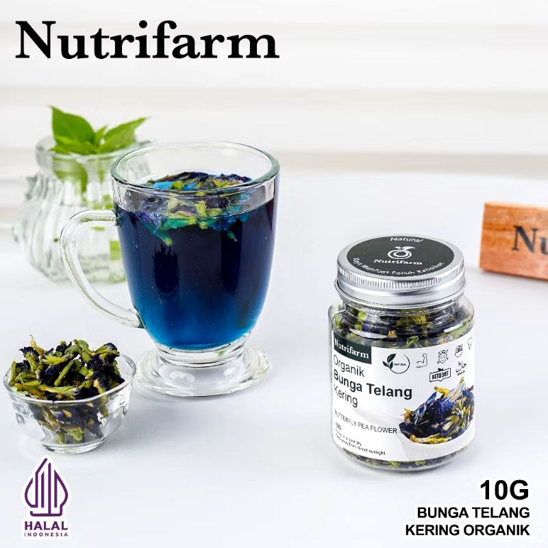 

Teh Bunga Telang Kering Organik Butterfly Pea 10g Nutrifarm