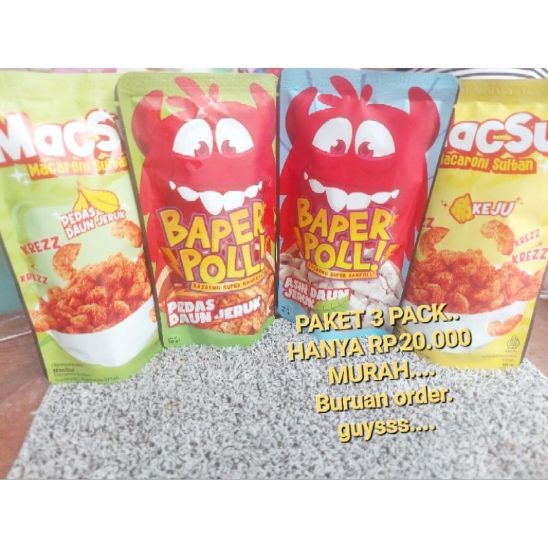 

PAKET MURAH... 3 PACK BASRENG,DAN MACARONI...