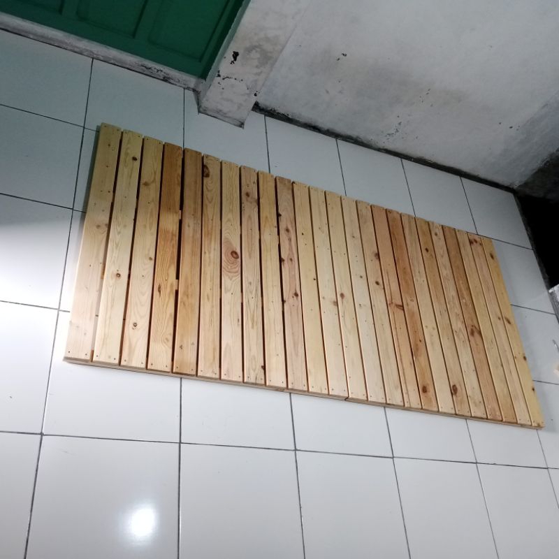 Alas Tempat Tidur Kayu Lipat 90x200x3 Dipan Pallet Lesehan Tatami Model Japanese