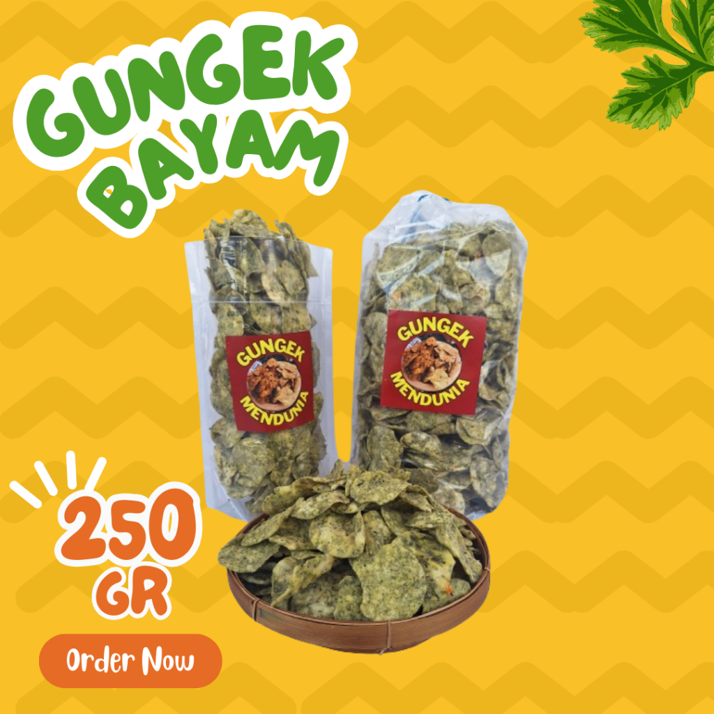 

250gr - Gungek Bayam Rasa Original Camilan Snack Asin