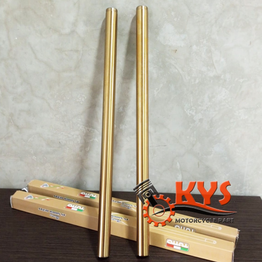 AS SHOCK DEPAN YAMAHA RX KING RXKING RXS 2 PCS WARNA EMAS GOLD KUNING TUTTO PREMIUM