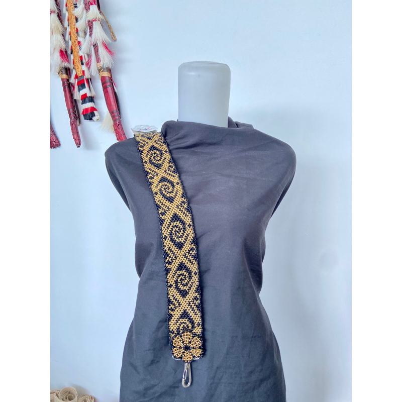 Manika Kaltim - Strap Bag / Tali Tas Anyaman Manik Dayak Kalimantan