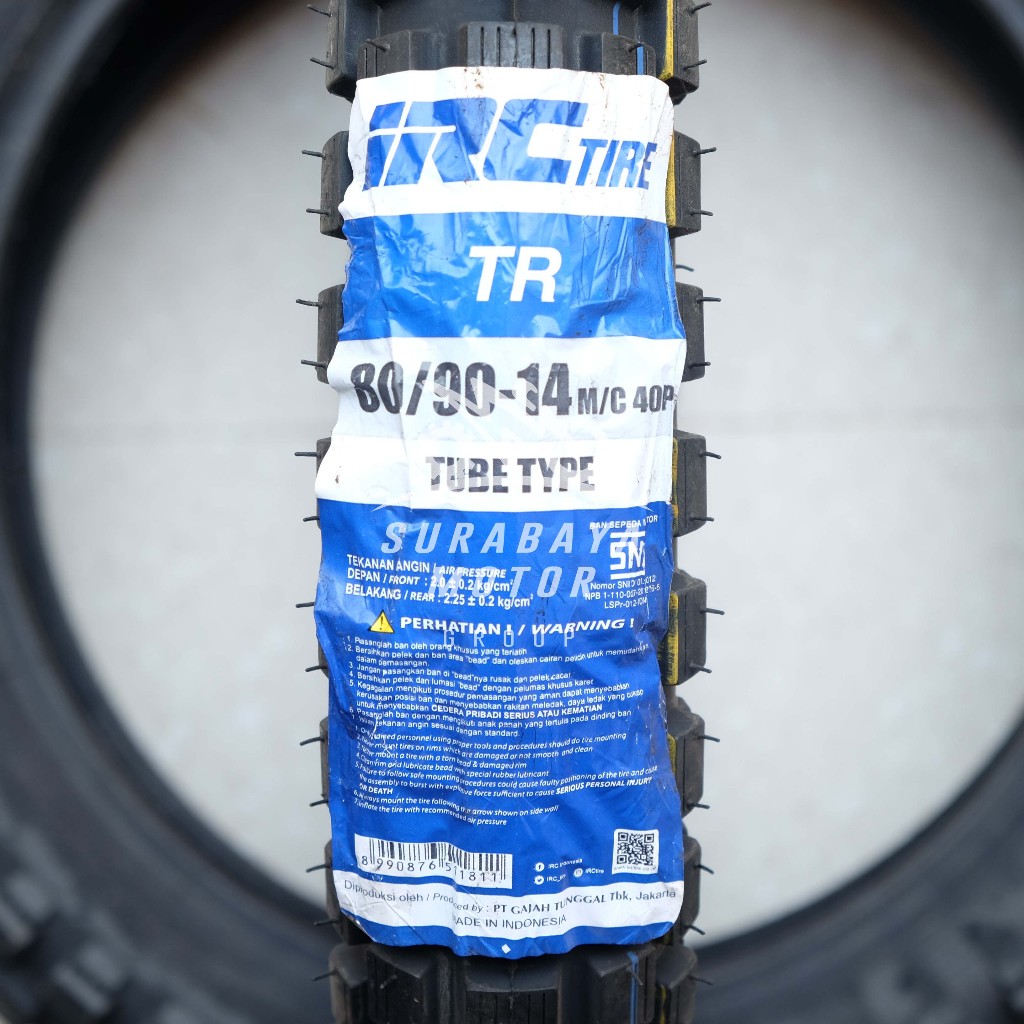 Ban Luar IRC 80/90-14 Semi Trial Trail Matic Beat Vario Scoopy Mio X Ride TubeType TR