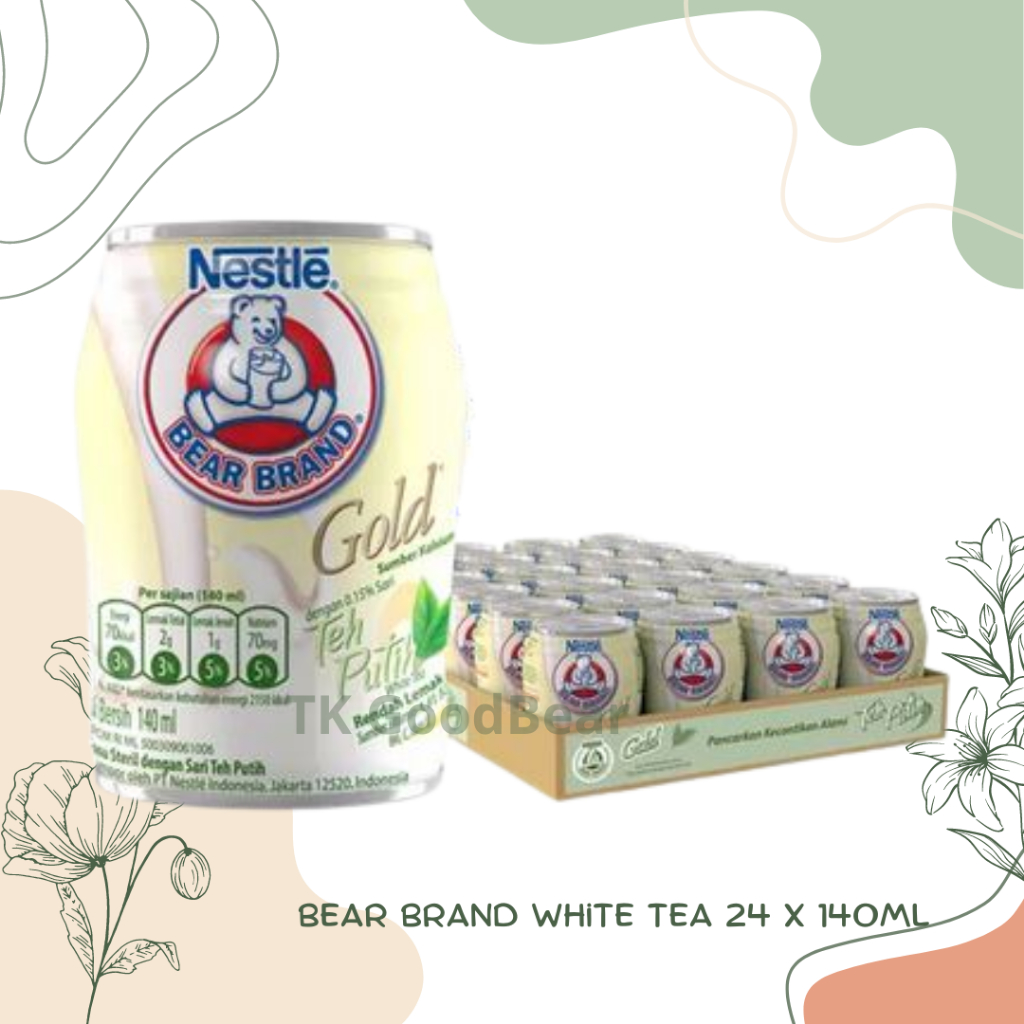 

BEAR BRAND Susu Kaleng White Tea Susu Steril 140ml x 24 pcs / 1 Karton