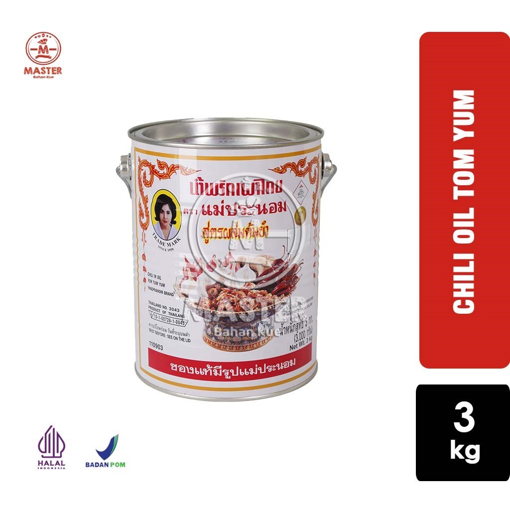 

Bumbu Tom Yum Chili Oil Maepranom [Kaleng 3 kg]