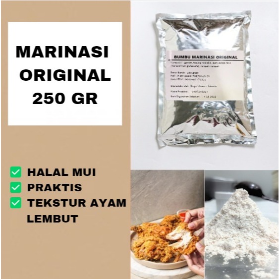 

250 gram Bumbu Marinasi Original Ori Fried Chicken Tidak Pedas / Bumbu Marinasi Ayam Goreng
