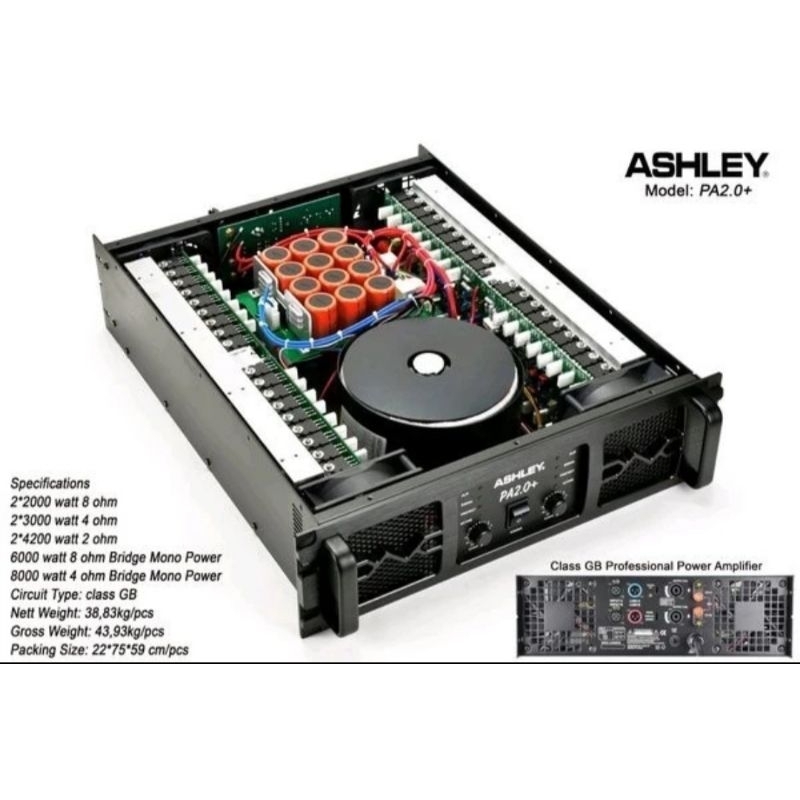Power Ashley PA2.0+ Amplifier Class GB ashley pa 2.0+ ORYGINALP
