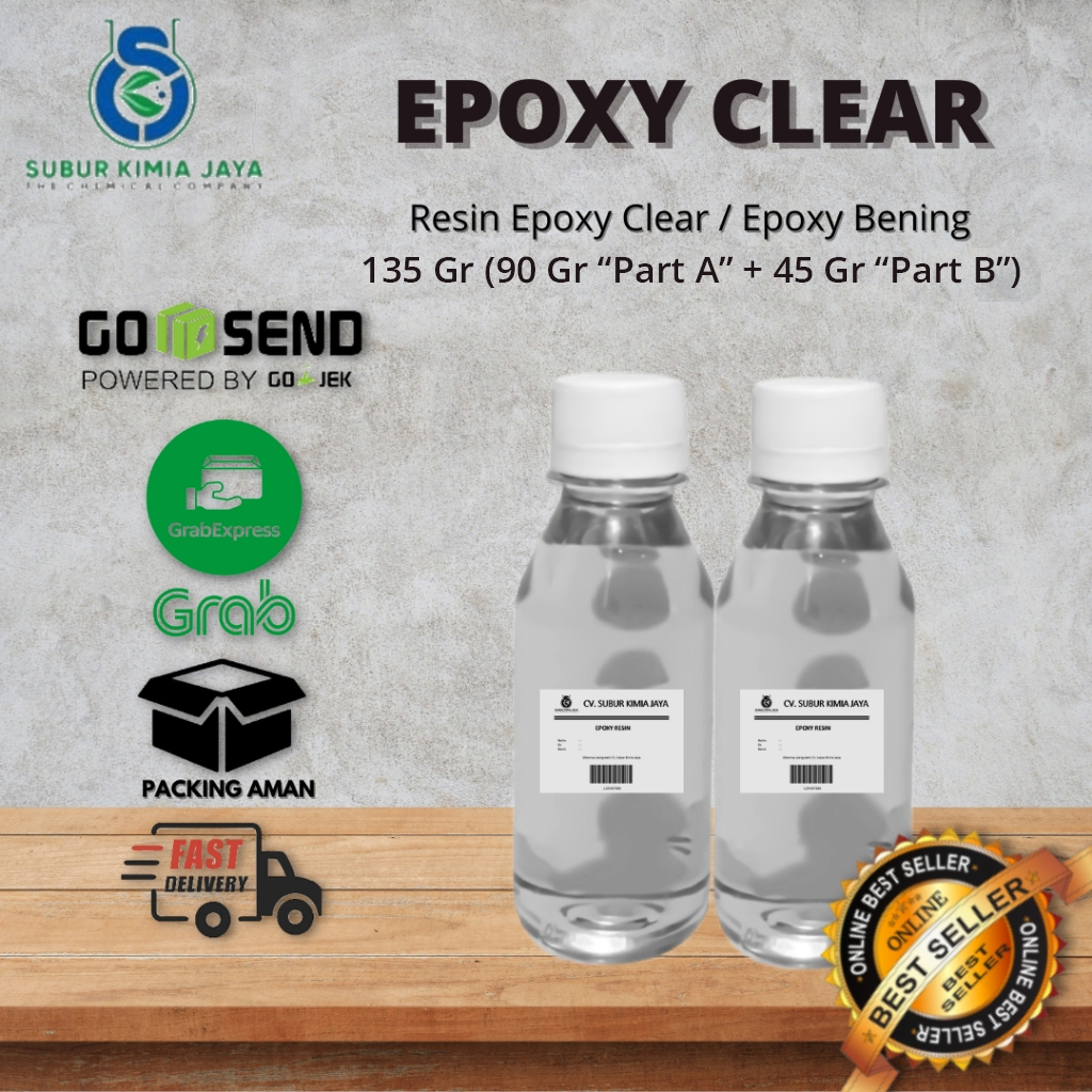 

Epoxy Resin Bening Clear 135 Gr (Epoxy Resin 90 Gr + Hardener 45 Gr) Premium
