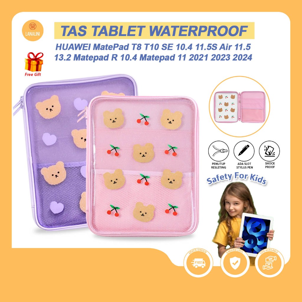 Tas Sleeve Pouch Case Tablet Huawei MatePad 11.5s T10 T8 10.1 10.4 11 11.5 13.2 inch 2024 2023 2022 