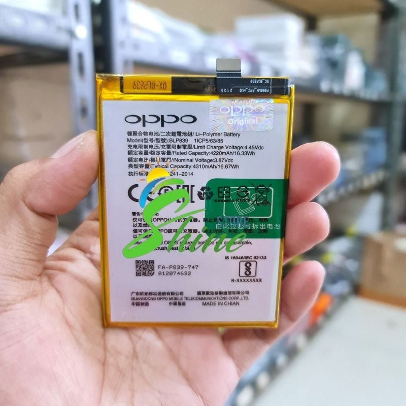 Baterai Batrai Original BLP839 HP Oppo A95 CPH2365 Battery Batre Tanam