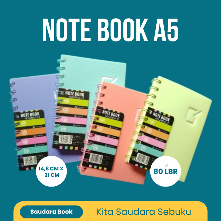 

NOTEBOOK A5 BUKU CATATAN SPIRAL WENZHANG NO. 28825-33 / NOTE BOOK