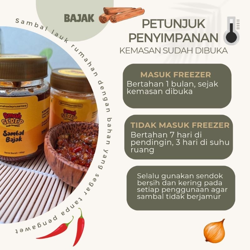 

Piscoklegit_ Sambal Bajak 115 Gram - Omah Sedep Nusantara