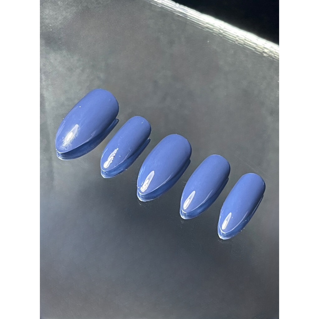 [LUXELOOM] 1 warna polos merah biru custom warna - Press on Nails | Kuku Palsu | Handmade 3D Fake Na