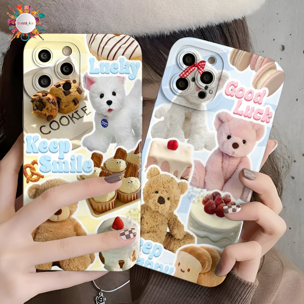SOFTCASE CASE CASING PROCAMERA CUSTOM BEAR CAKE UNTUK 6 6+ J2 J4+ J5 A1K A3S A5 3 5 5i 5s  A1 2022 4