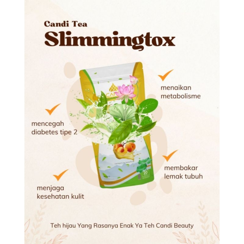 

CANDI TEH SLIMMINGTOX TERLARIS ISI 20 KANTONG GRATIS 3 KAPSUL FLIMBOST