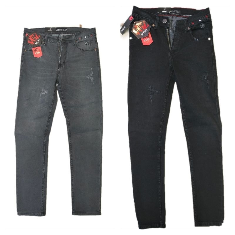Celana Jeans Pria Slim fit Pria VGZ SPORT Original Celana Pria Sobek Ripped Laser