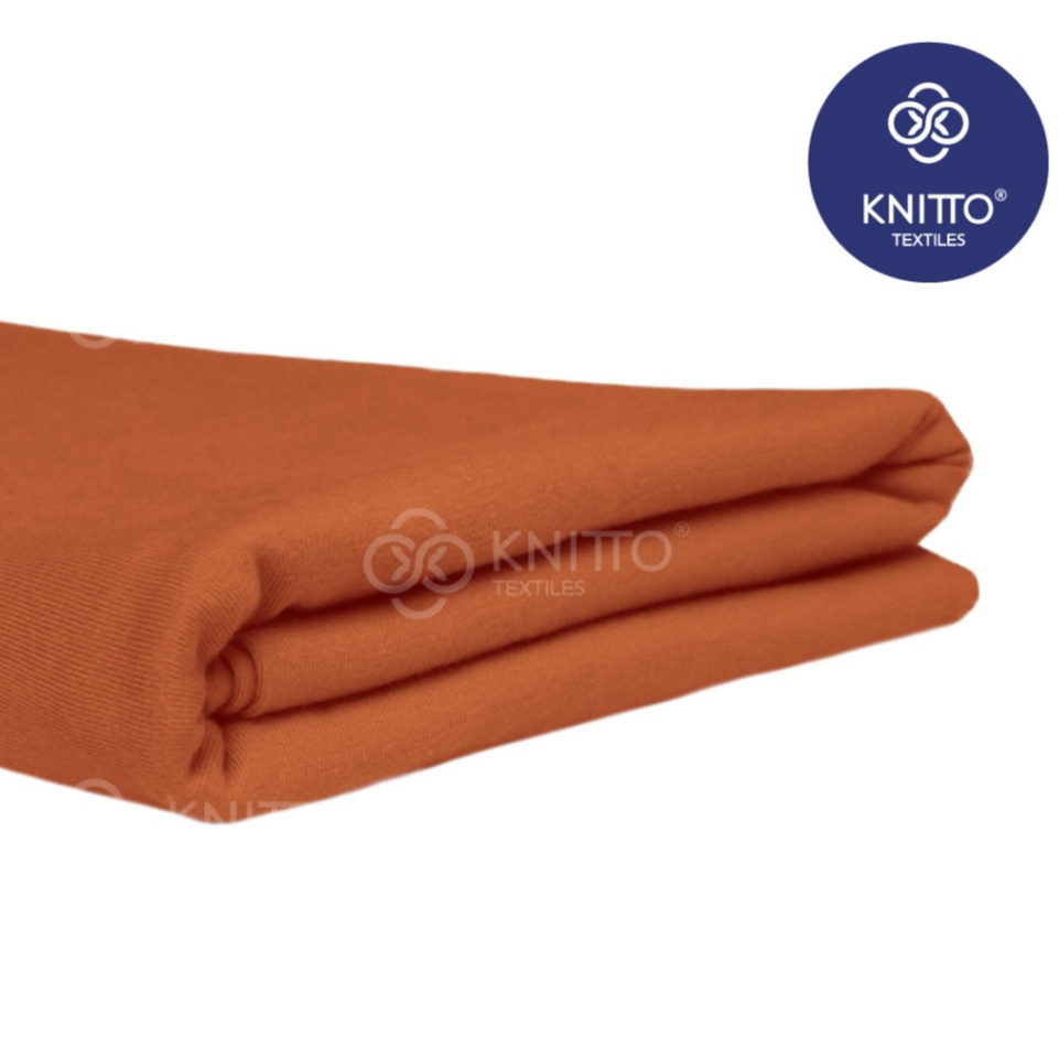 BAHAN KAIN KAOS COTTON COMBED 16S ORANGE BATA ( BAHAN KAOS ) - KNITTO