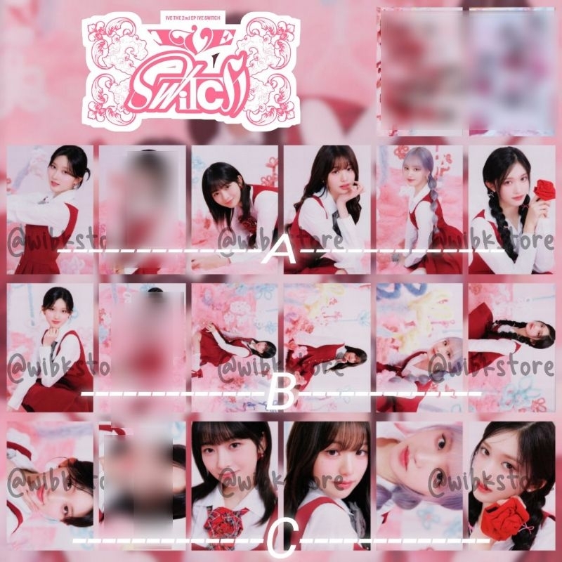 Postcard IVE gaeul rei wony wonyoung liz leeseo switch loved ive official