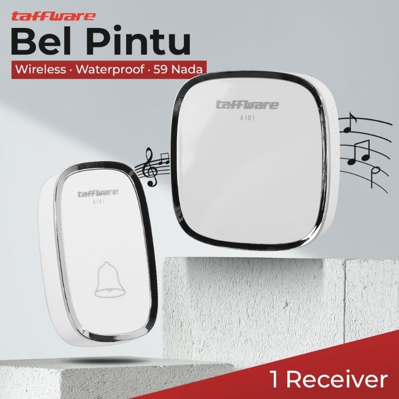 Taffware Bel Pintu Rumah Wireless Doorbells Waterproof 59 Nada