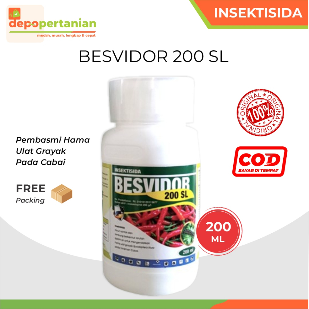 Depo Pertanian - Insektisida Besvidor 200 SL 200 ml Imidakloprid Pembasmi Hama Ulat Grayak