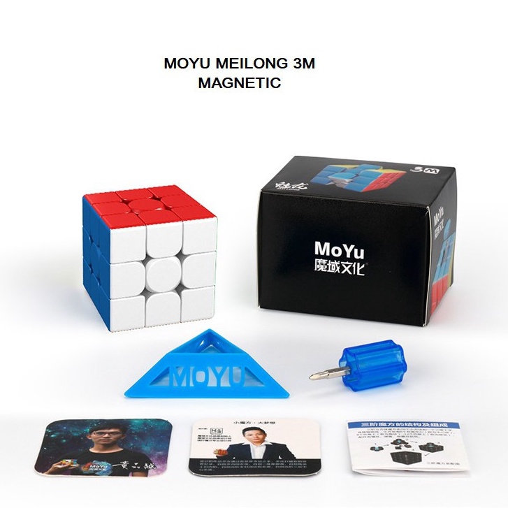 KODE A5X4 Rubik 3x3 Magnetik Moyu MEILONG 3M Stickerless  Rubik 3x3 Magnetic