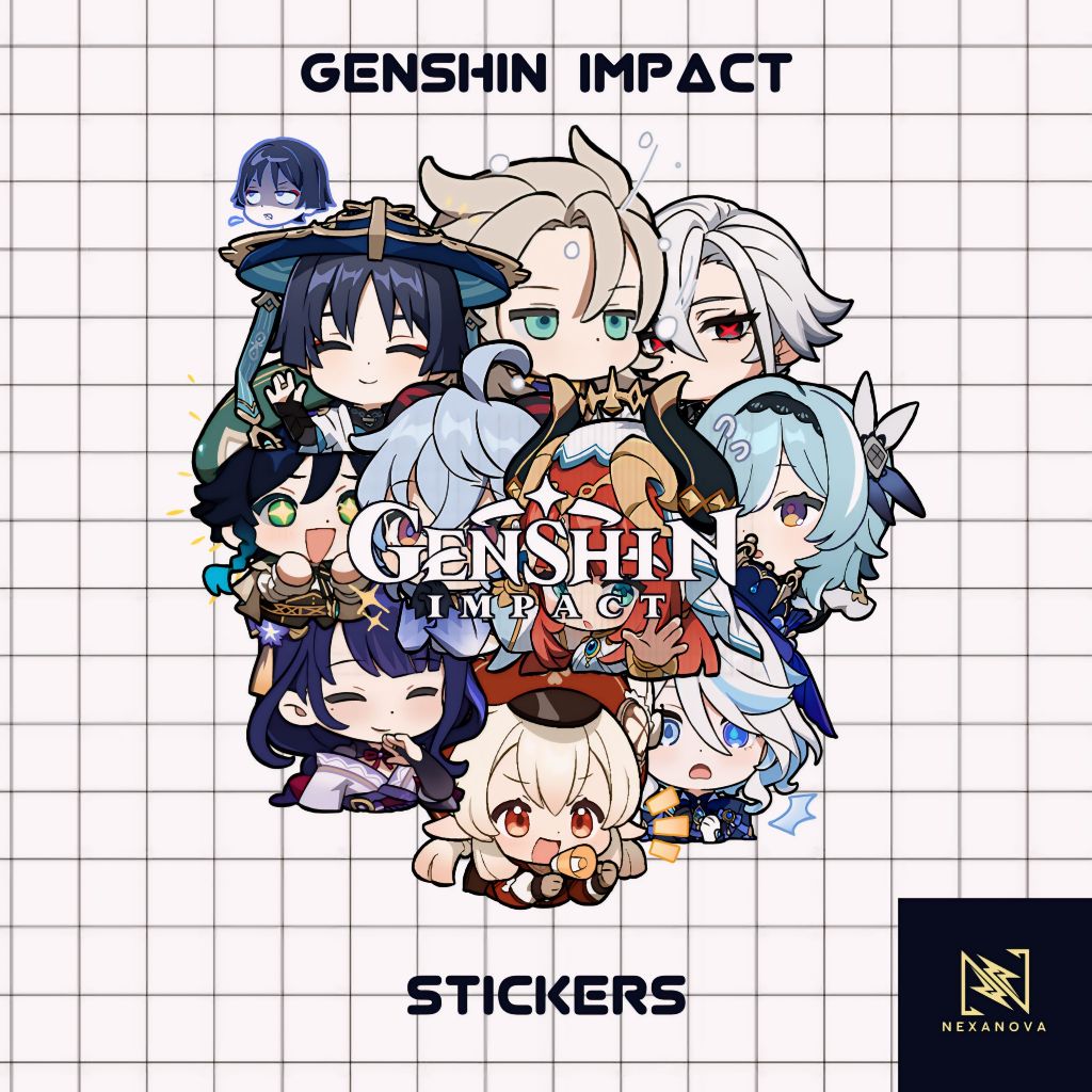 

Sticker Set Genshin Impact - Sticker Vinyl Die Cut - Sticker Leptop, HP, dan lain-lain