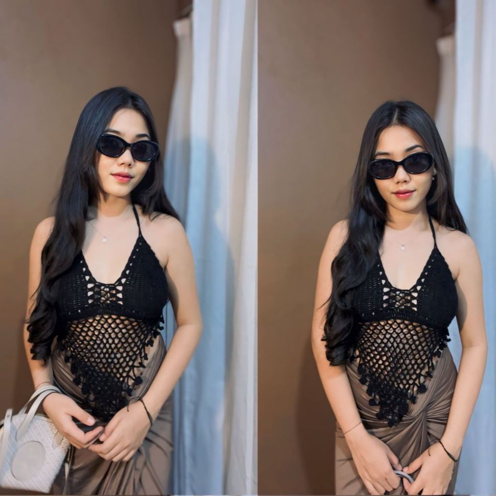 Bikini Rajut Hand Made Motif Kipas V