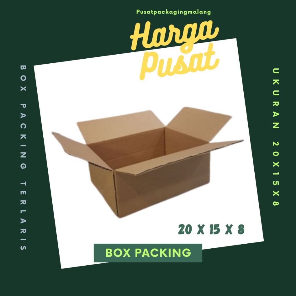 

Box 20x15x8 Kardus A1 Packing Karton Dus Kotak Kemasan Obat Mainan Olshop Souvenir Jamu Sparepart