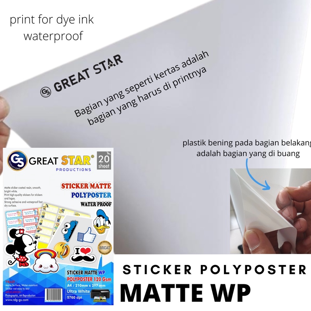 

STICKER MATTE POLYPOSTER WP PLASTIKANTI AIRWATER PROFF A42 KODE N4F5