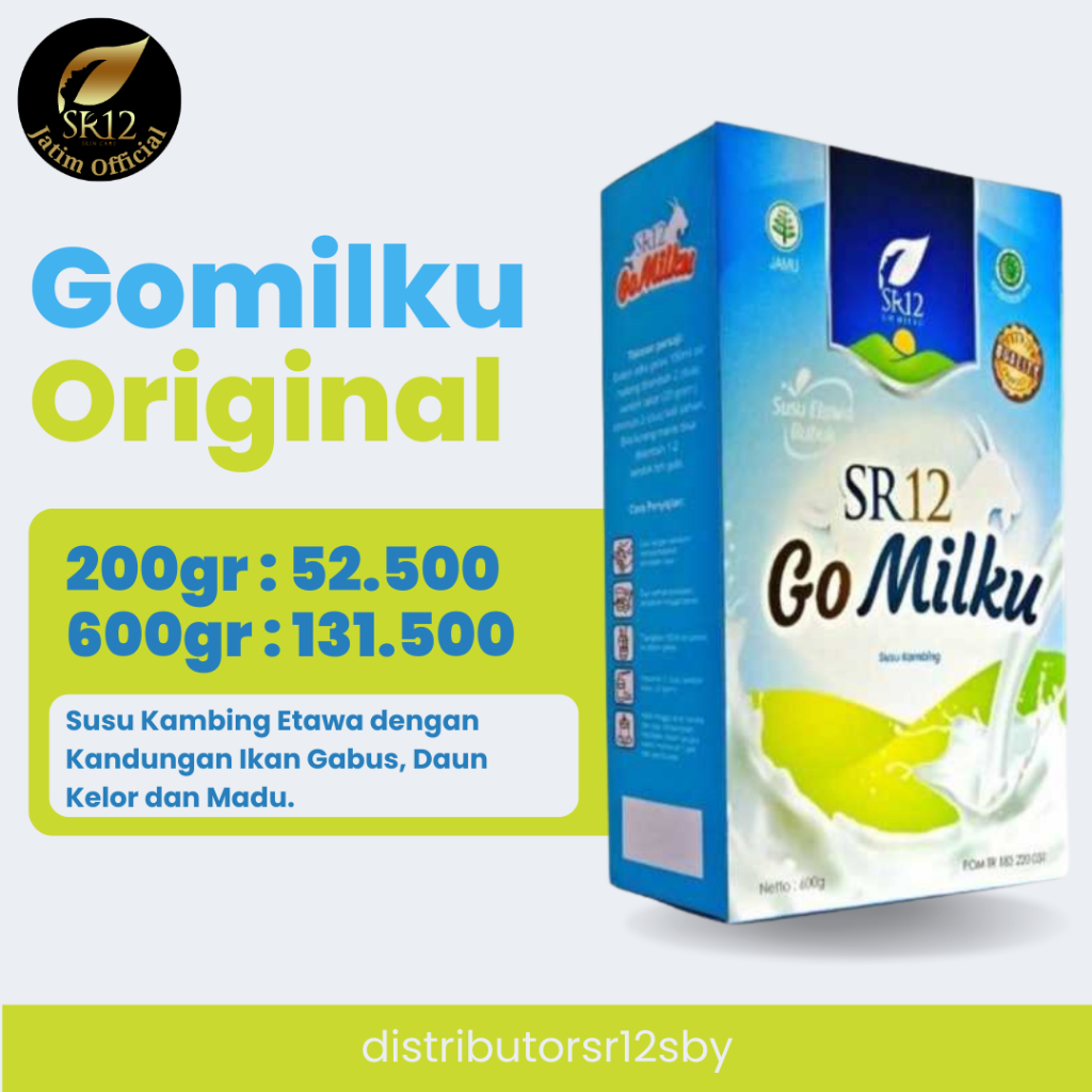 

SR12 Gomilku Susu Kambing Etawa Premium 200gr 600gr Rasa Coklat