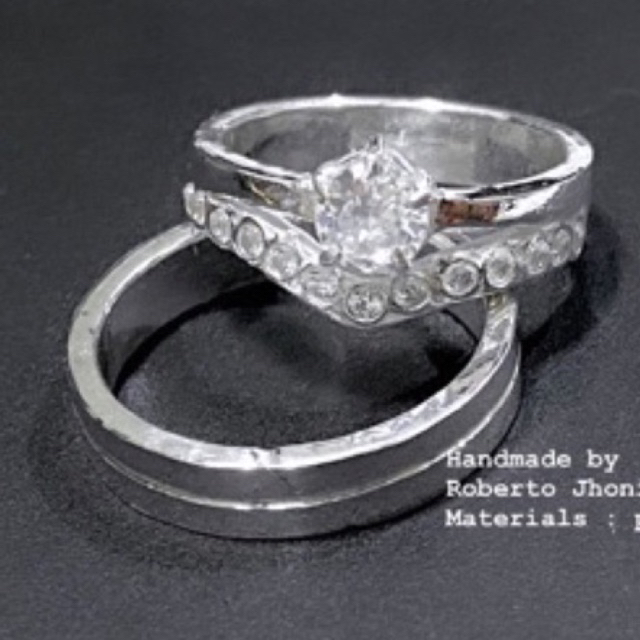 CINCIN NIKAH /CINCIN COUPLE/CINCIN TUNANGAN PERAK /SILVER BUATAN TANGAN